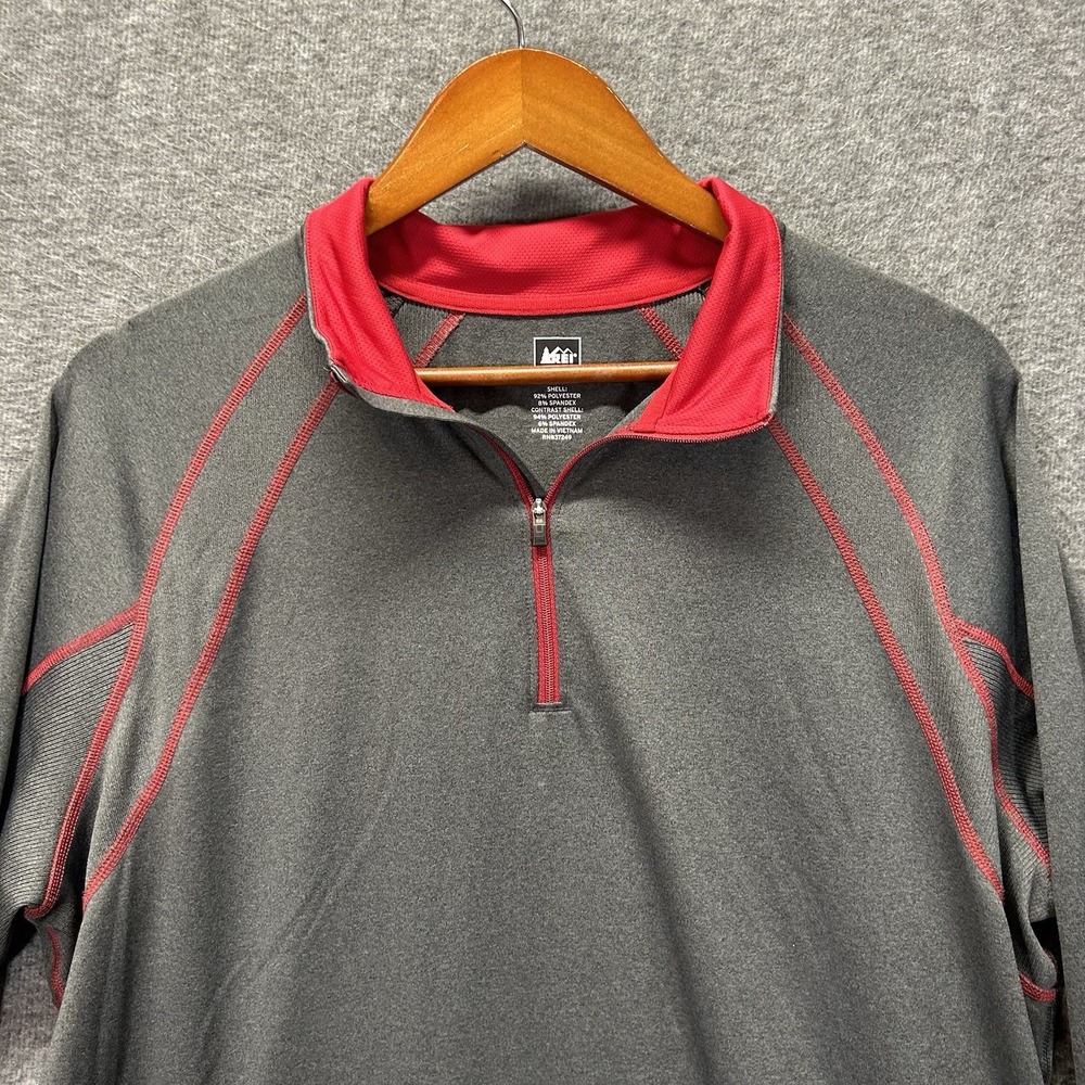 REI Pullover Mens XL Quarter Zip Shirt Lightweight Hiking Outdoor Long Sleeve‎